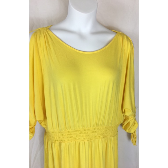 Lane Bryant cold shoulder tassel smocked dress - Picture 3 of 7