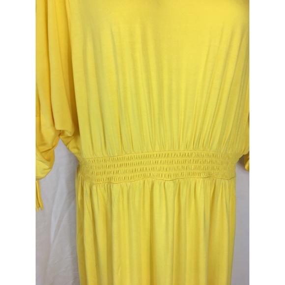 Lane Bryant cold shoulder tassel smocked dress - Picture 4 of 7