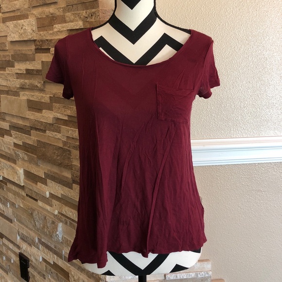 H&M Tops - H&M Burgundy Tee C5