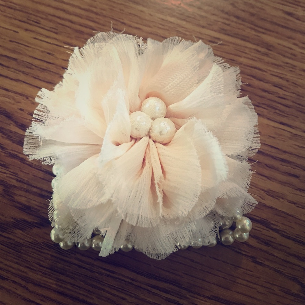 Rose and pearl cuff