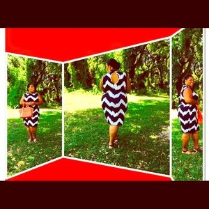 Chevron Print dress (NWOT)