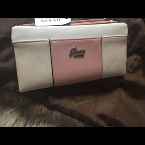 Guess wallet pale pink,beige, off whit wallet