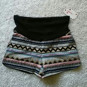 Tribal Maternity Shorts 2 Pockets Cute