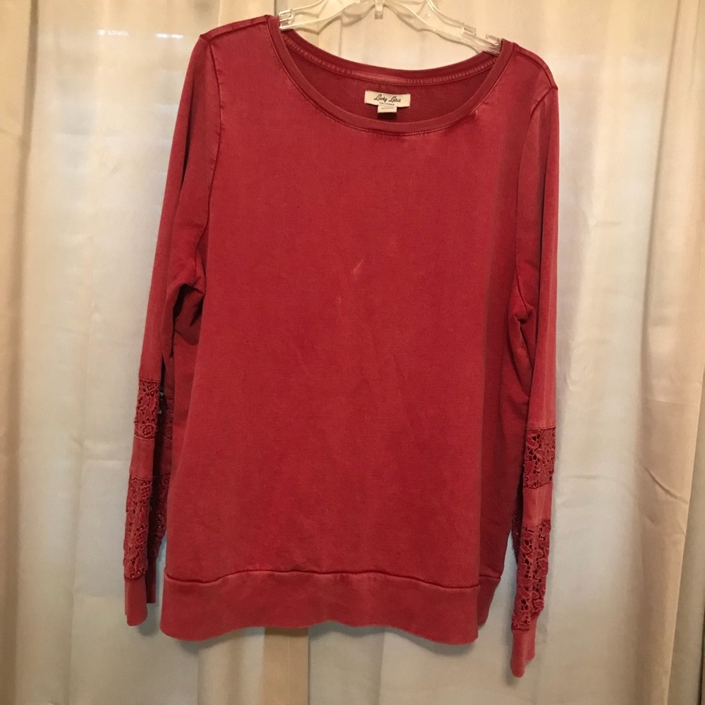 Lucky lotus red sweater