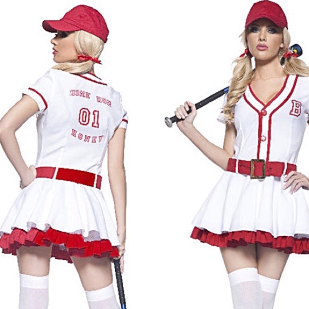 SEXY Baseball Girl Halloween Costume size LARGE