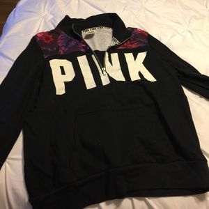 PINK half zip up sweatshirt