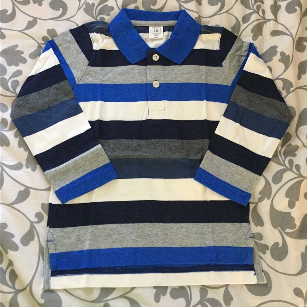 Gap Stripes Long Sleeve Polo