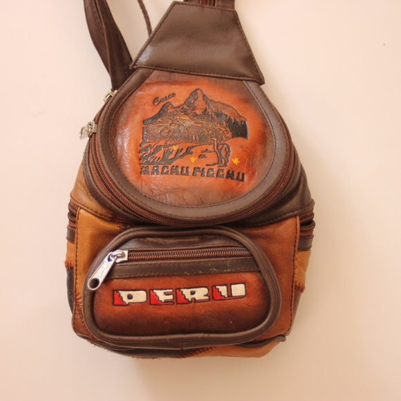 Vintage Handbags - Vintage Mini Leather Backpack