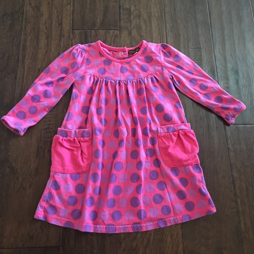 🚫SOLD🚫 Girls Pink & Purple Polka Dot Dress