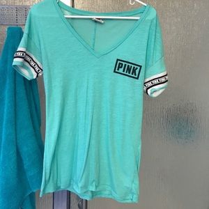 XS VS Pink T-Shirt Seafoam Green