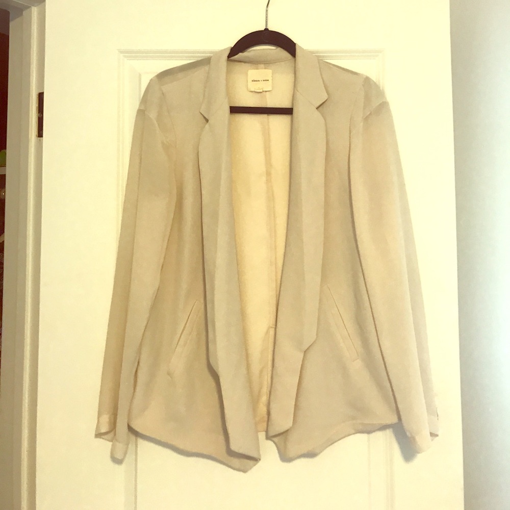 Cream colored lightweight blazer