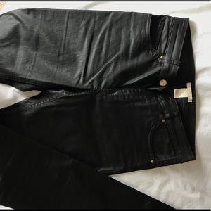 H&M coated black skinny jeans