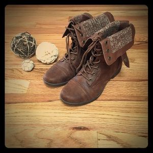 JustFab Brown Army Boots
