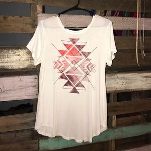 Aztec split back top