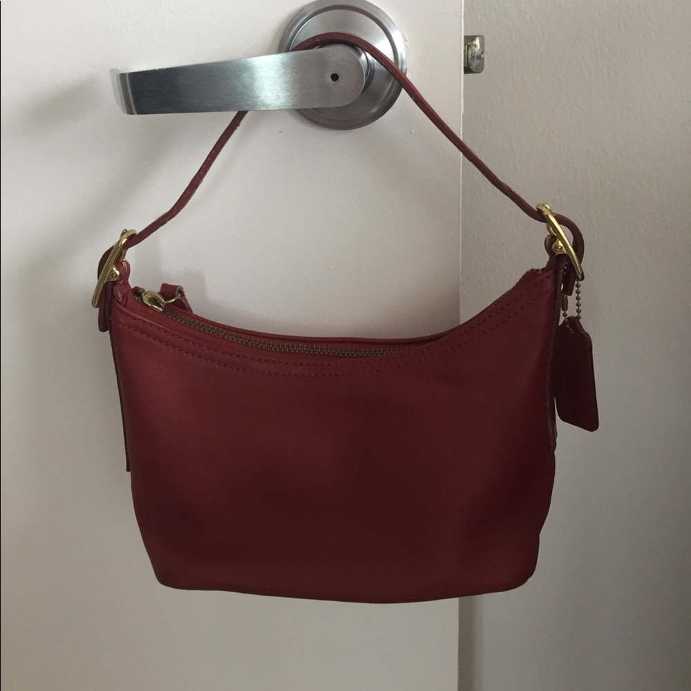 Red Leather Coach Bag
