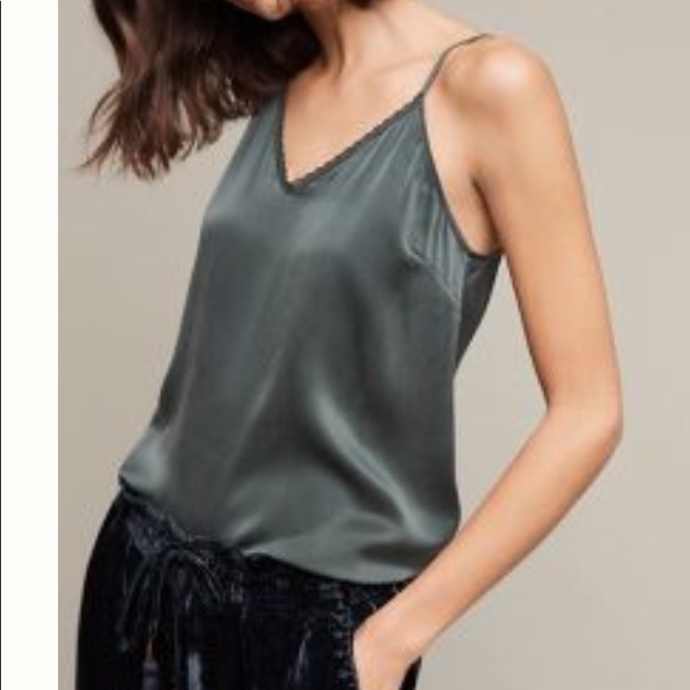 Anthropologie 100% Silk swing camisole