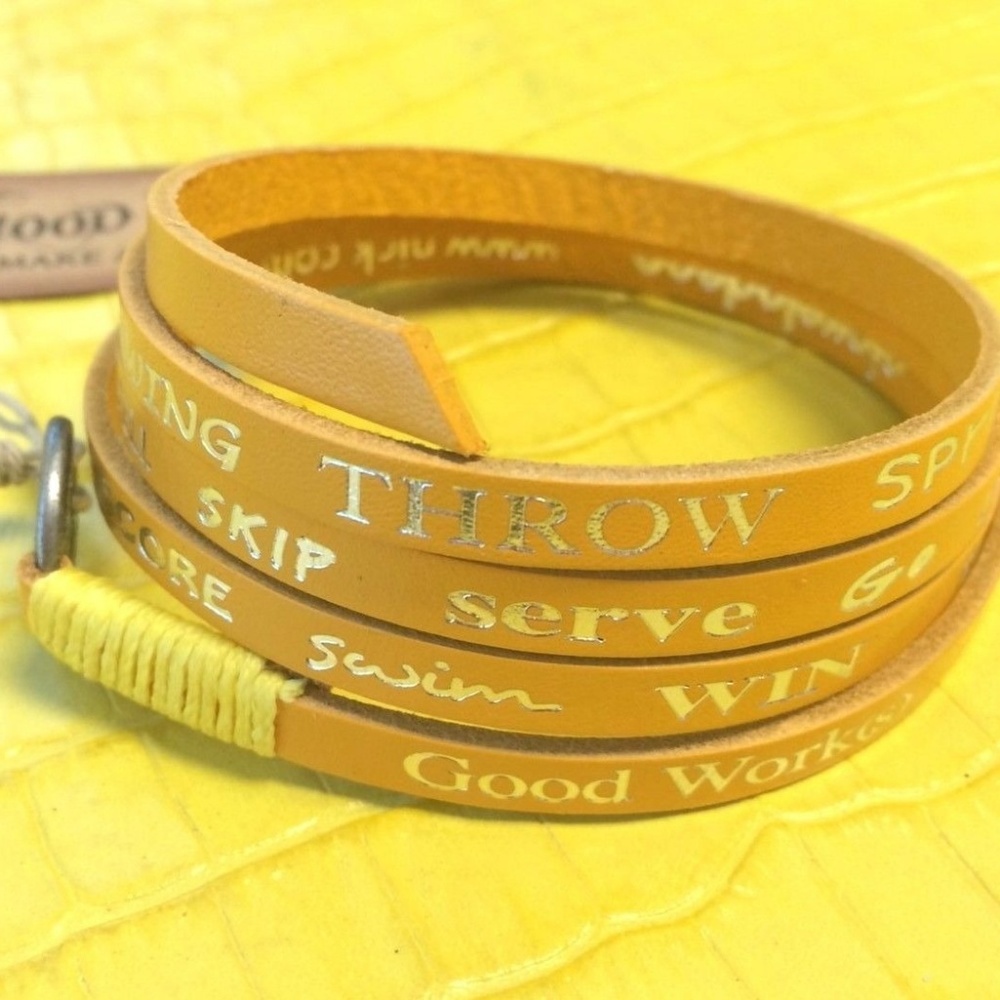Good Works Patent Leather Citrus Wrap  Bracelet