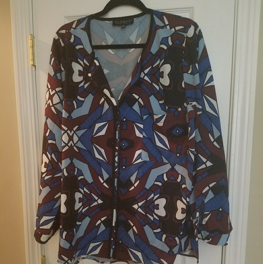 Multi-color Eloquii Top.