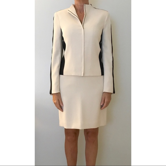Black and Ivory Bloomingdale's Dress