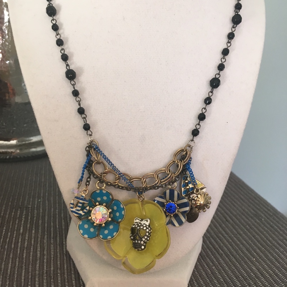 Betsy Johnson Flower Nautical Necklace