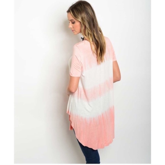 Pink & Ivory Tie Dye Tunic Top - Picture 3 of 3