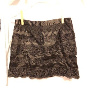 Forever 21 Black lace mini skirt