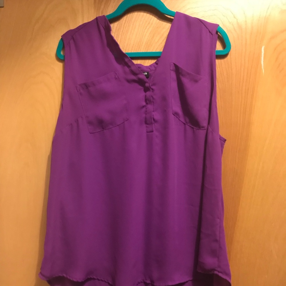 Torrid Fuchsia sleeveless challis top SZ 2
