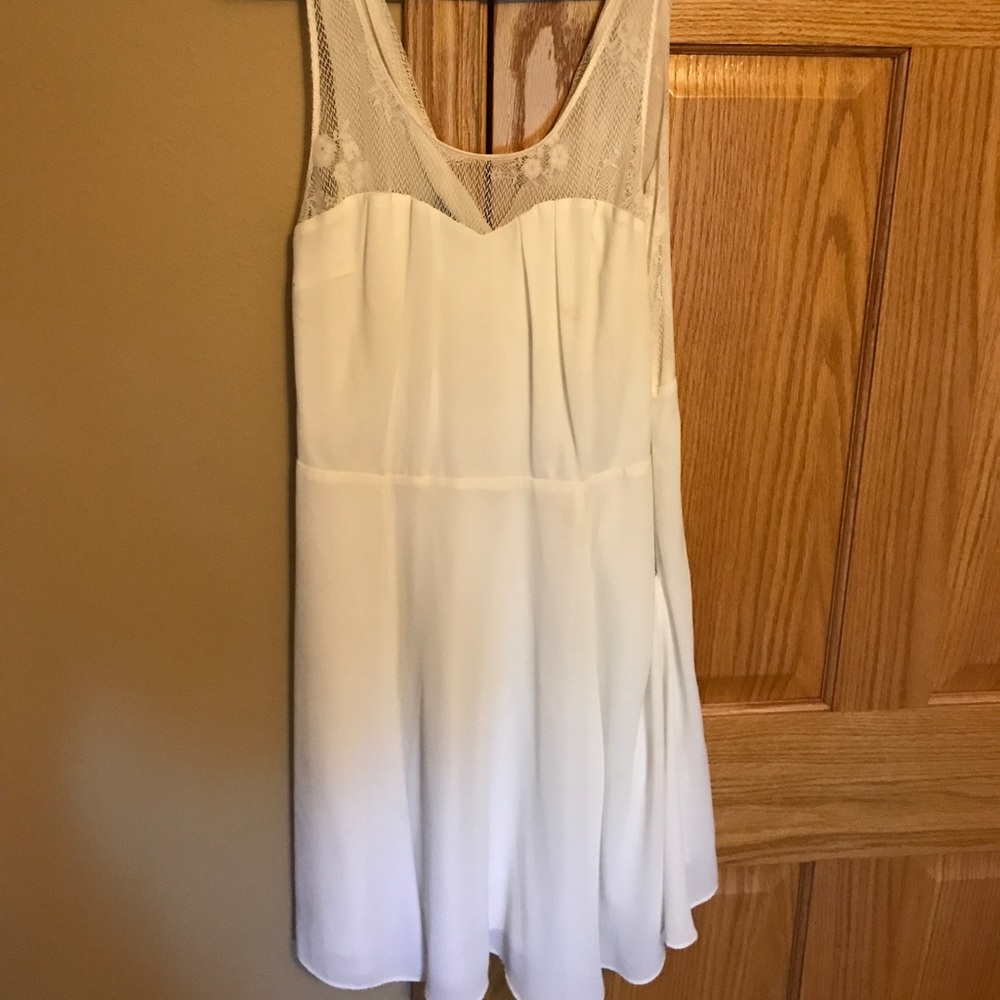 Off-white lace Bachelorette or bridal shower dress