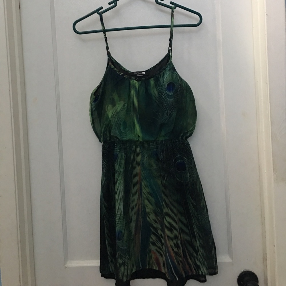 Forever 21 Peacock Pattern Dress