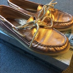 LIMITED EDITION ROSEGOLD SPERRY TOPSIDER BOAT SHOE