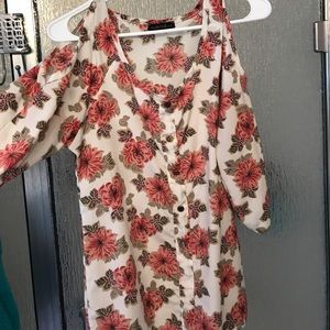 Small Shoulder Cutout Blouse
