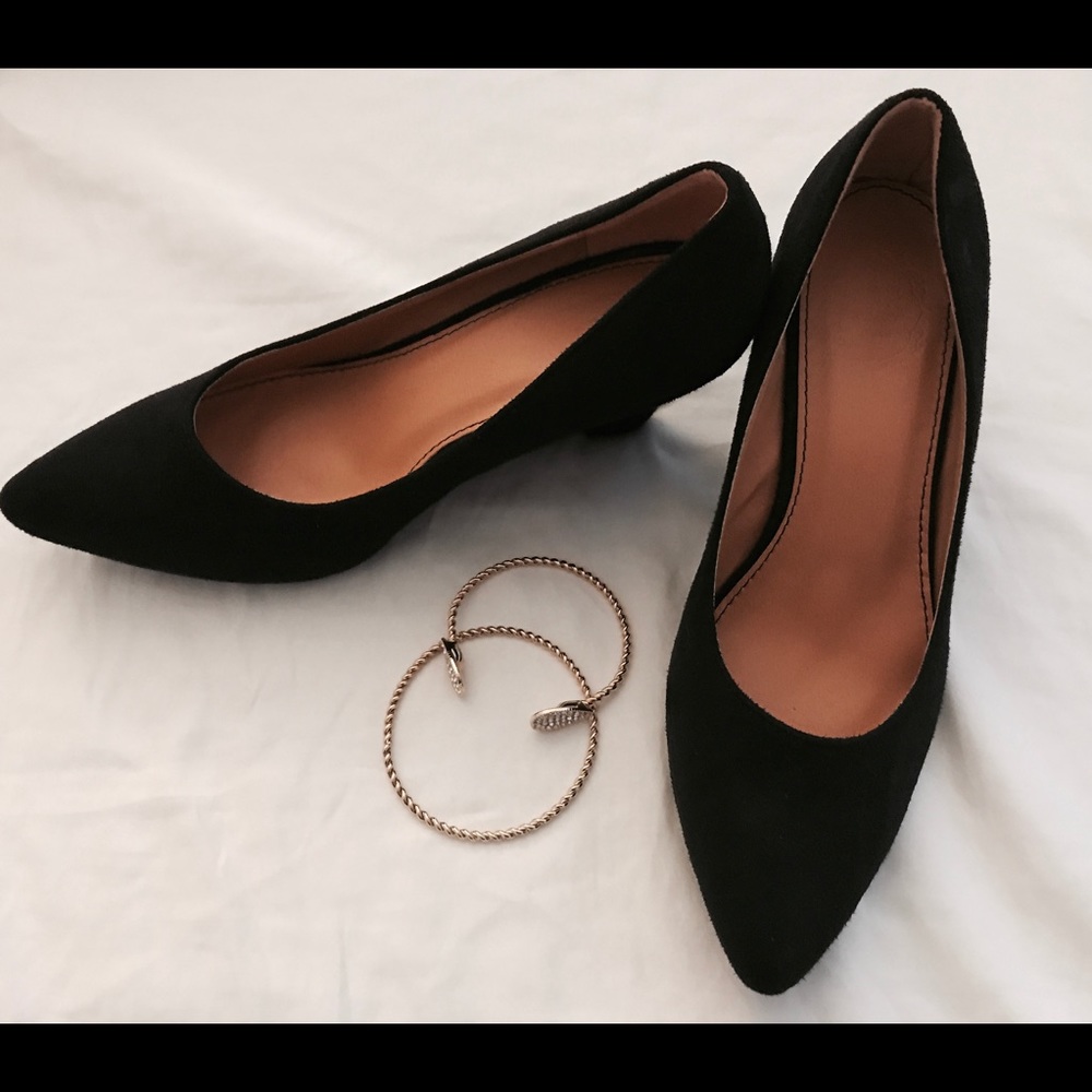 Black Suede Wedges - Size 8 Never Worn