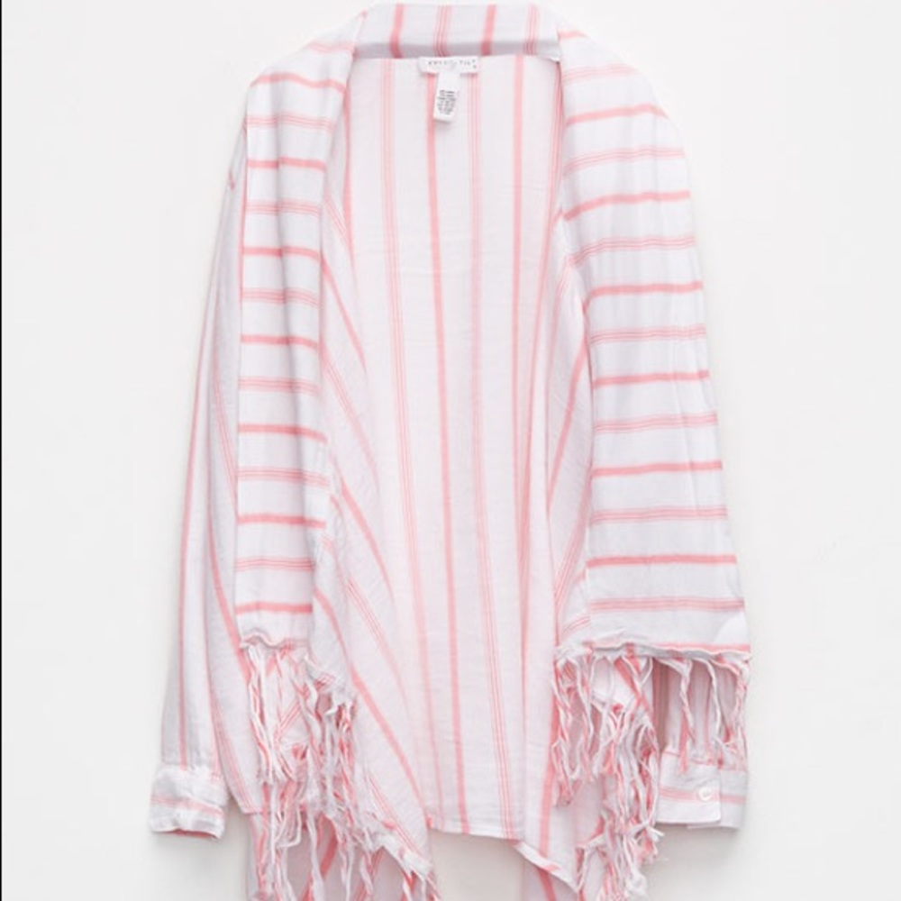 Girls stripe fringe girls wrap