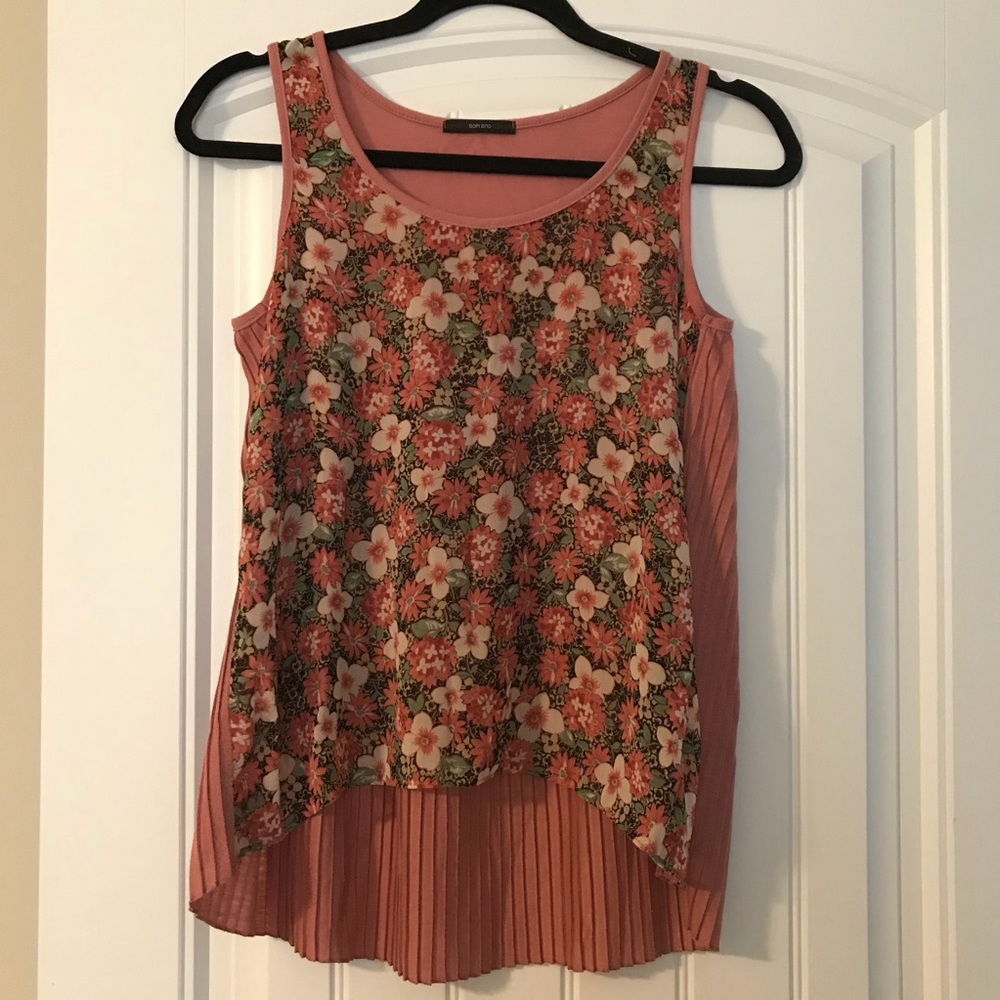 Nordstrom Floral High-Low Blouse