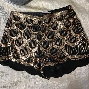 Black and Good sequined shorts