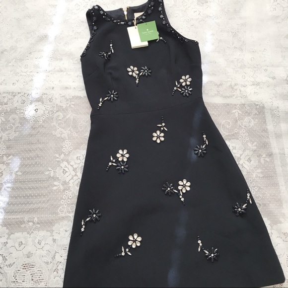 🔻sale Kate spade black embellished/ jeweled dress - Picture 4 of 6