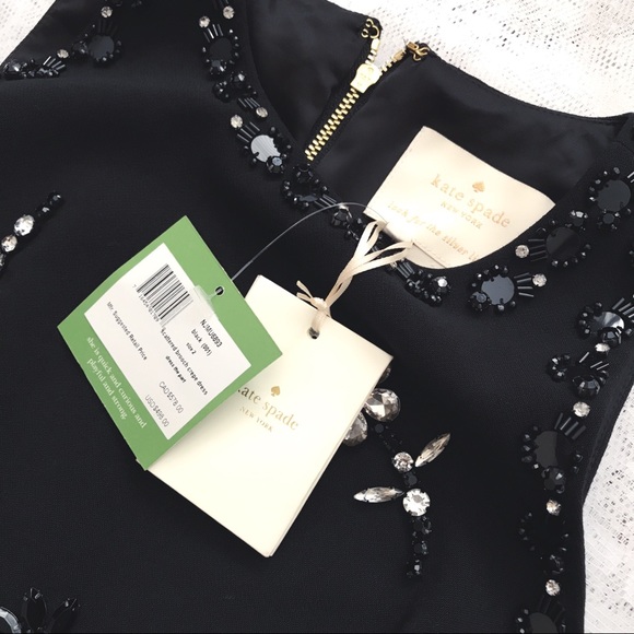 🔻sale Kate spade black embellished/ jeweled dress - Picture 5 of 6