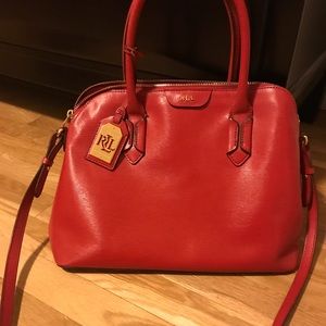 Lauren Ralph Lauren Red Satchel