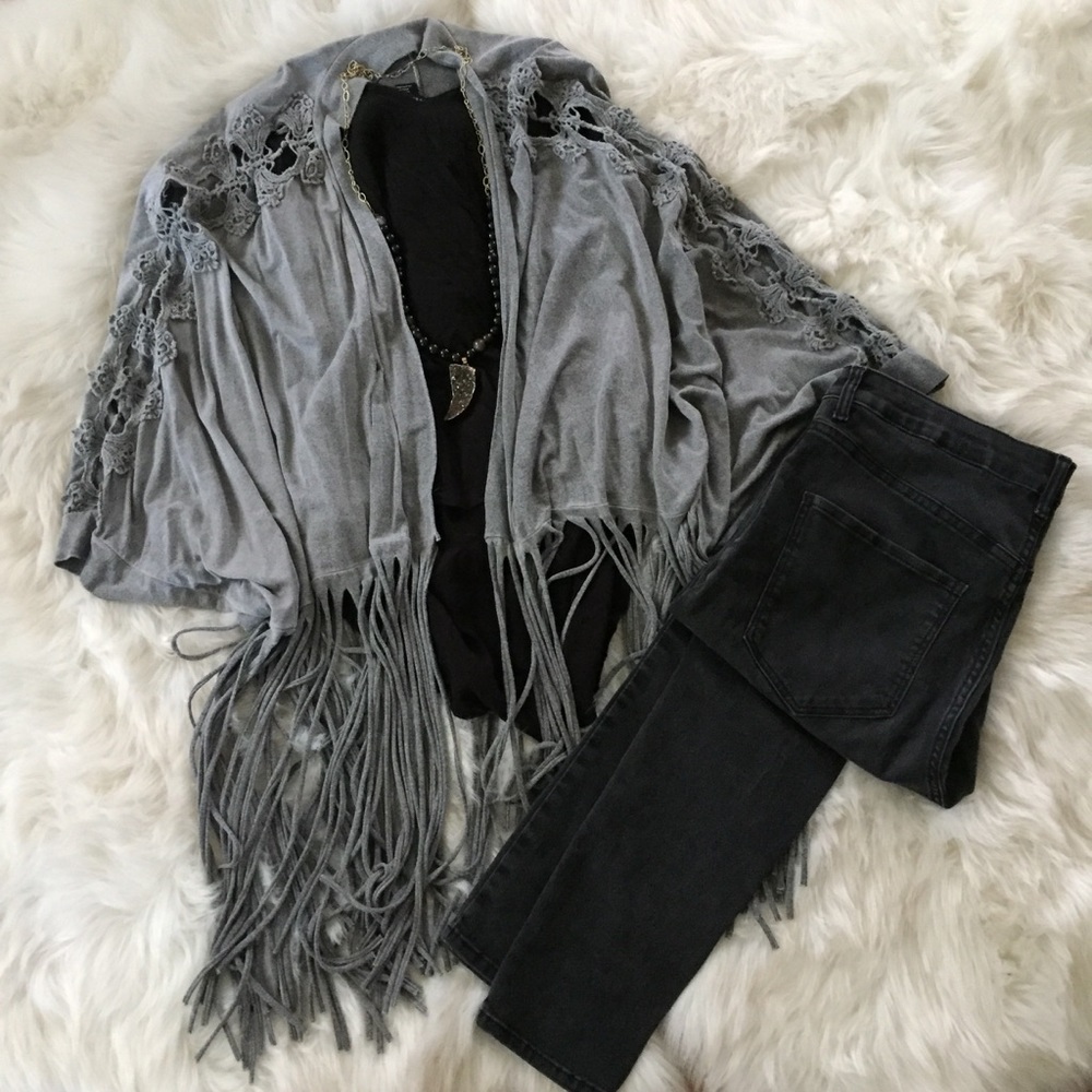 Rocker Fringed Shawl