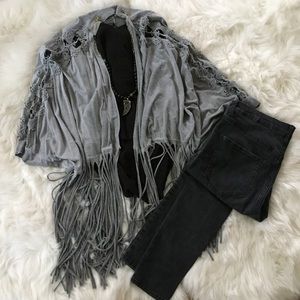 Rocker Fringed Shawl