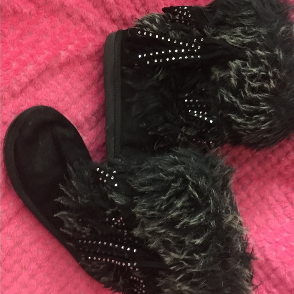 Justice Black boots Size 2
