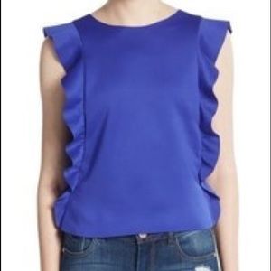 Saks Fifth Avenue double ruffle top
