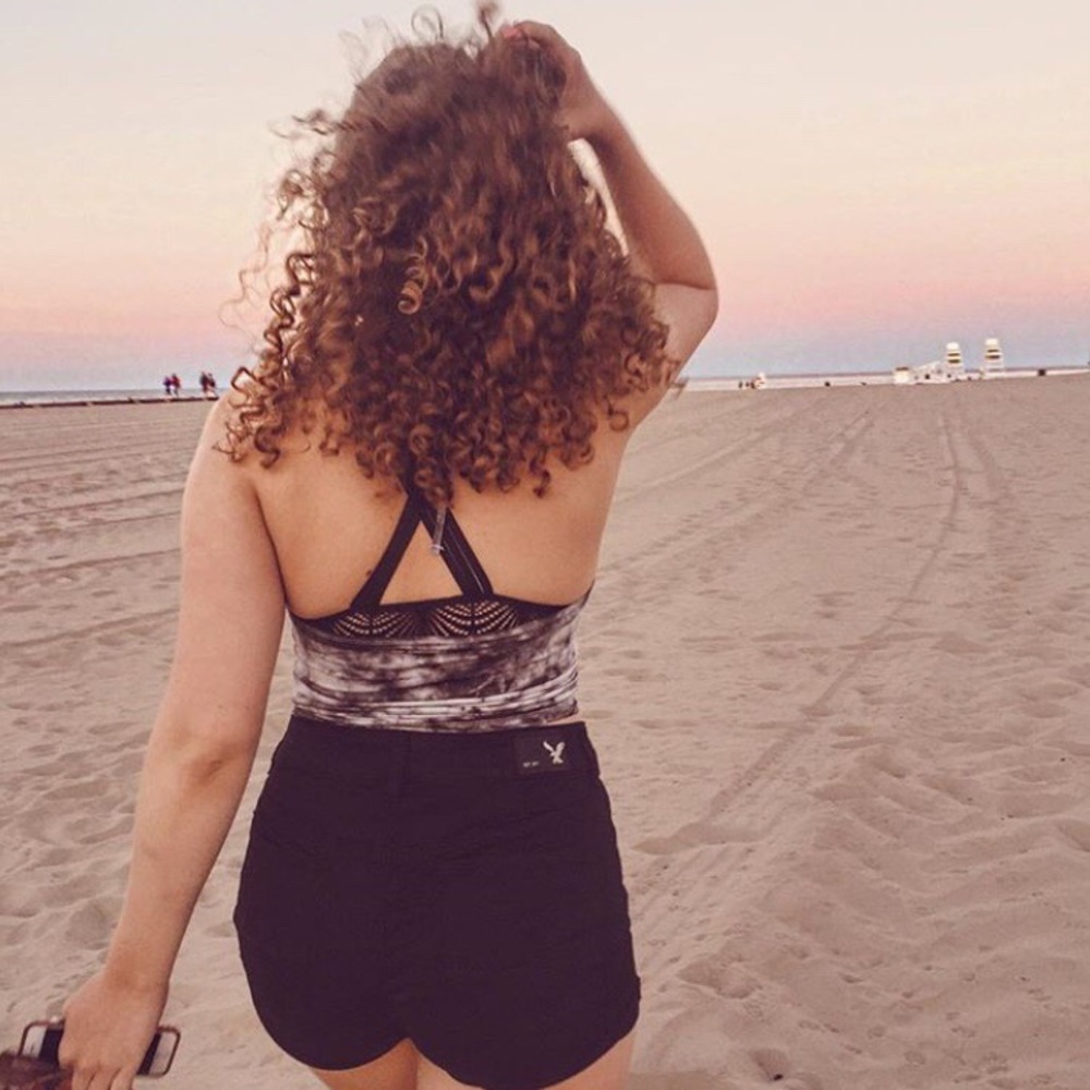 American Eagle black high waist shorts