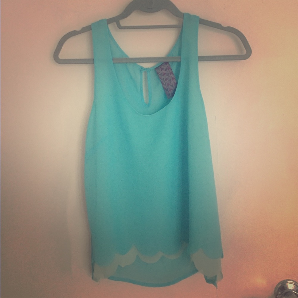 WallpapHer blue tank top