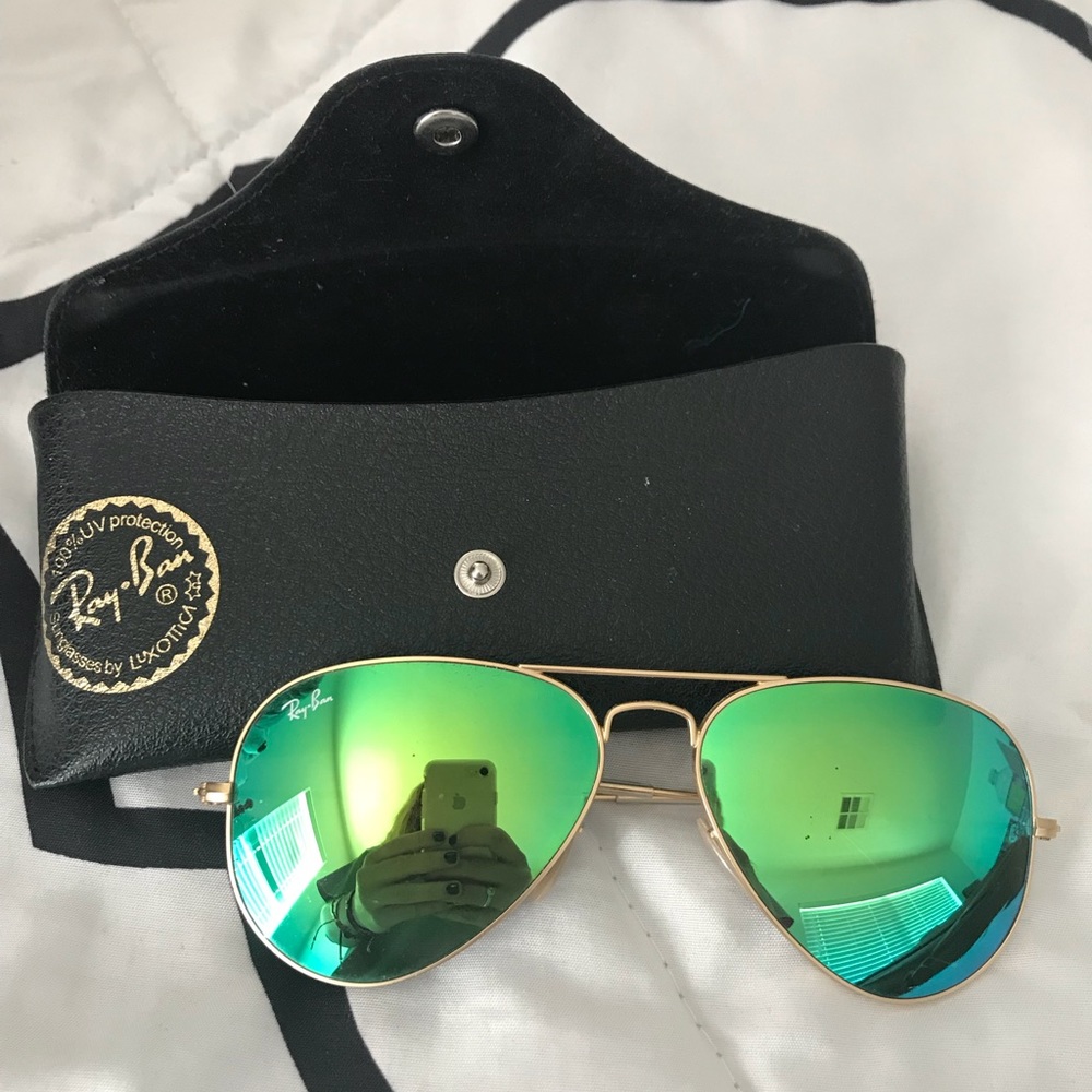Ray-ban Green Flash Lense Aviators