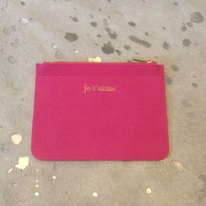 Pink Zippered Clutch