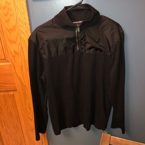 Michael Kors half zip two textured
