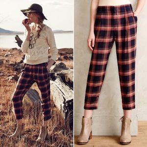 Anthropologie Cartonnier Tartan crops plaid pants Anthropologie Cartonnier Tartan crops plaid pants