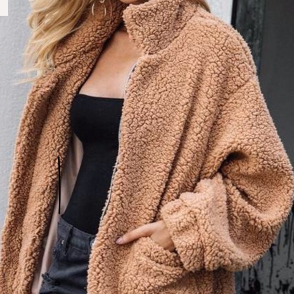 Brown Fuzzy Coat