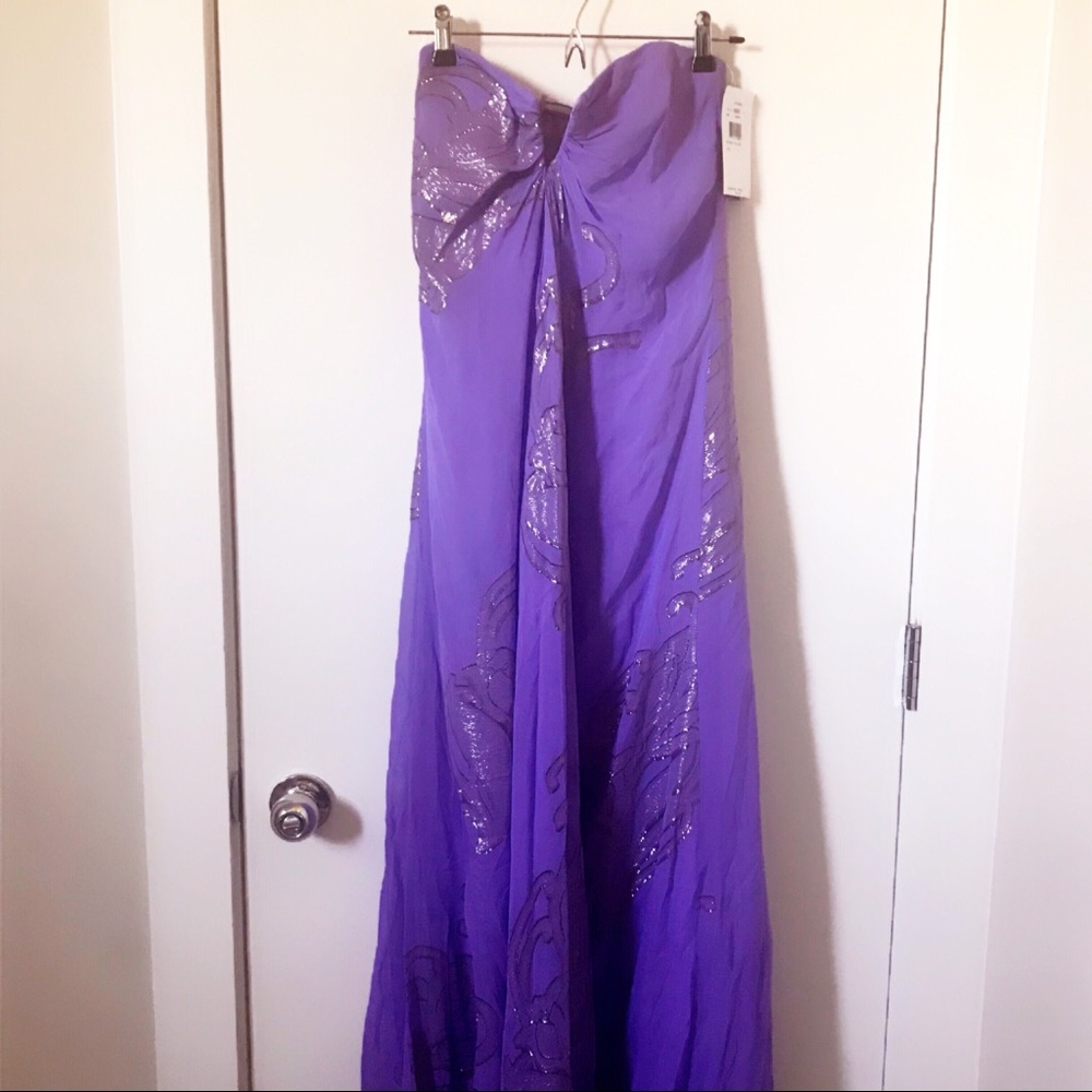 LILAC nwt nicole miller formal gown dress sz 2 xs